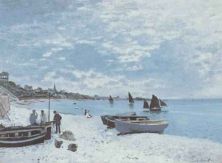Haga click para ver la imagen ampliada 1867 - the beach at sainte-adresse .jpg